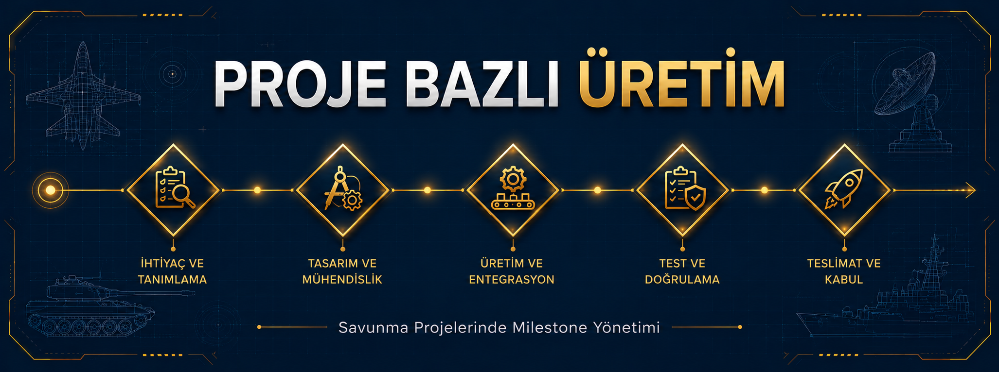 Proje Bazlı Üretim Nedir? Savunma Projelerinde Milestone ve Aşamalı Teslimat Yönetimi