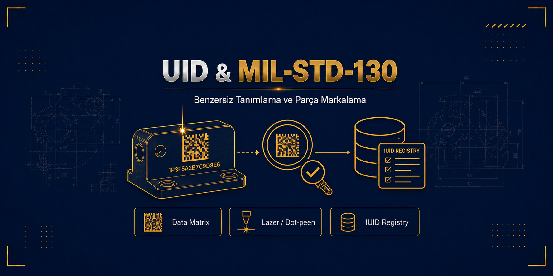 UID ve MIL-STD-130 Parça Markalama Nedir? Benzersiz Tanımlama ve İzlenebilirlik