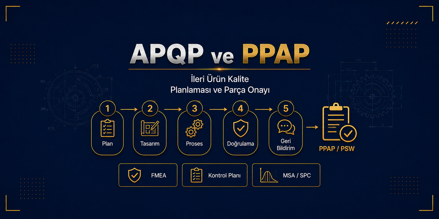 APQP ve PPAP Nedir? İleri Ürün Kalite Planlaması ve Parça Onay Süreci