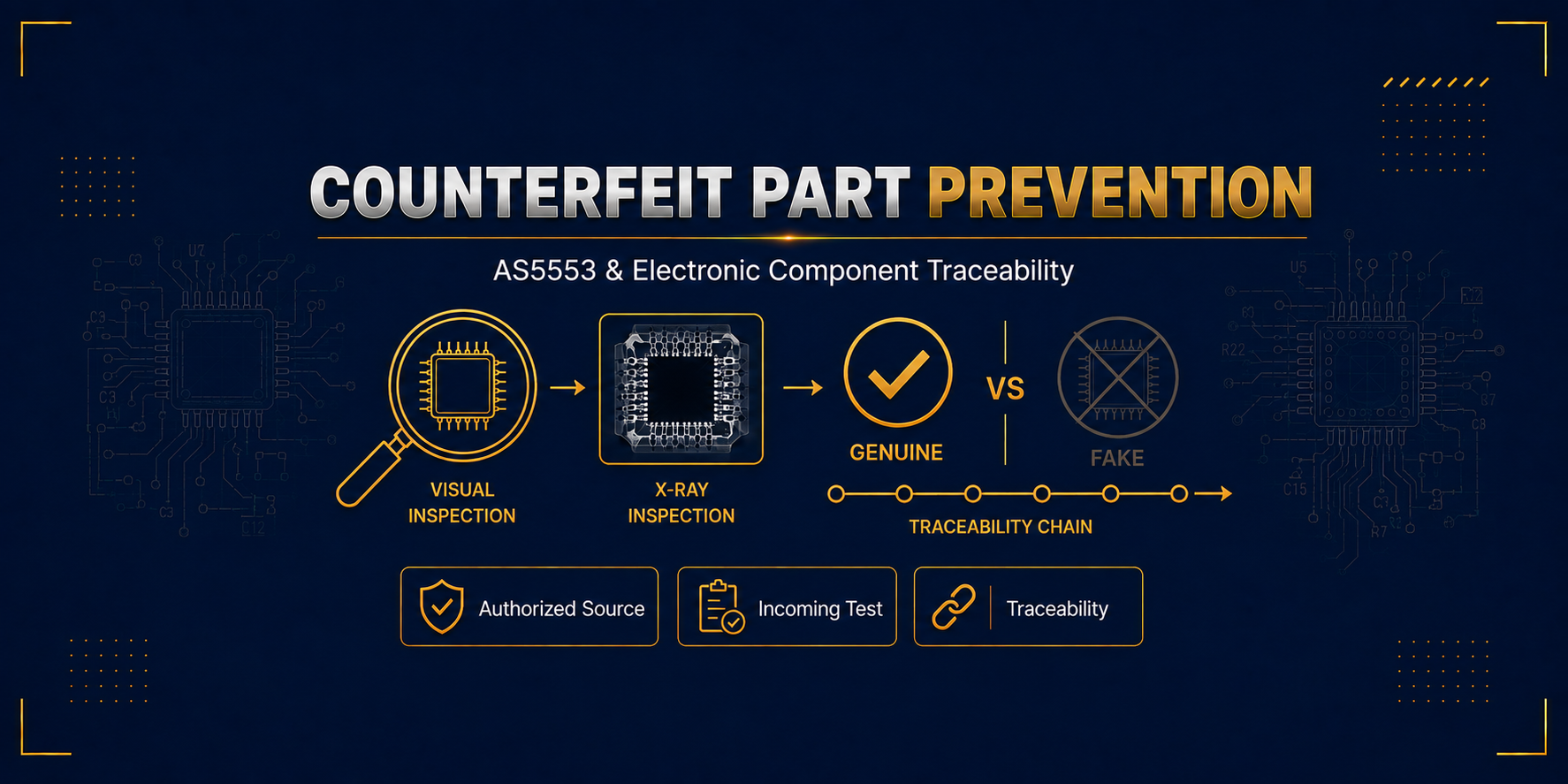 Counterfeit Part Prevention (AS5553) and Electronic Component Traceability