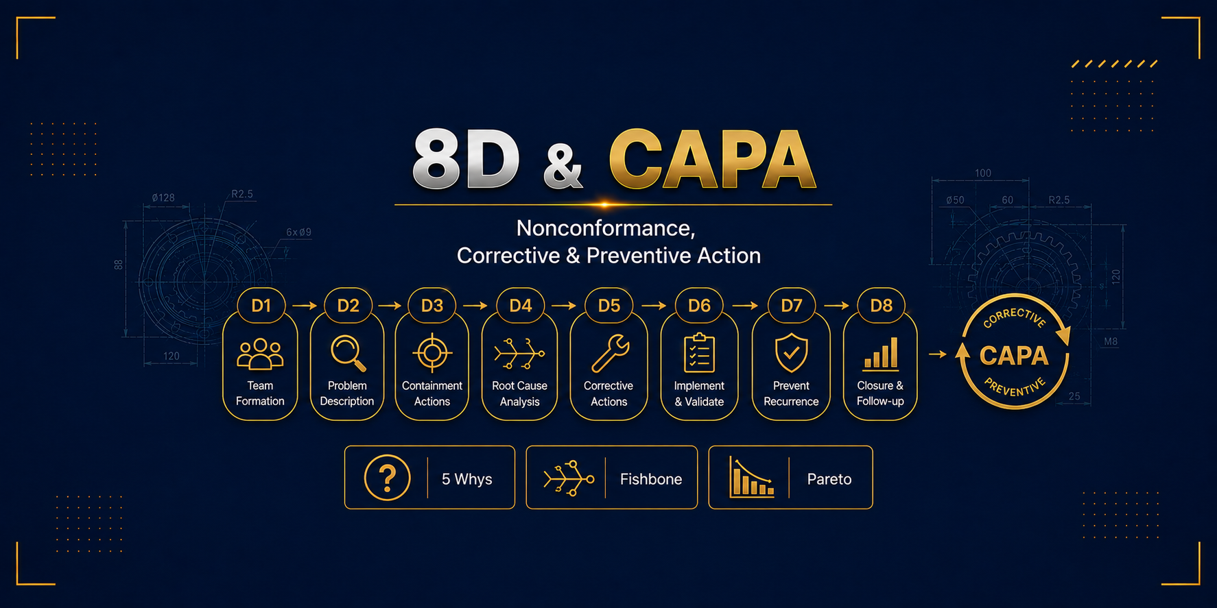 What Are 8D and CAPA? Nonconformance, Corrective and Preventive Action